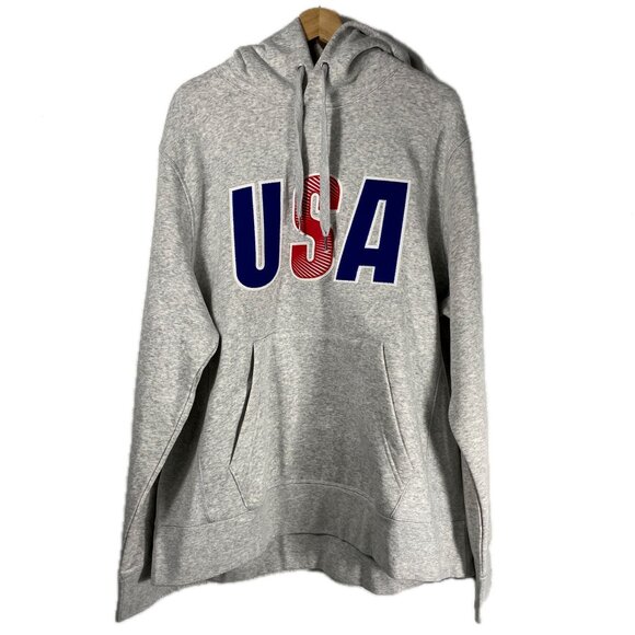 NWT H&M Men's USA Full Zip Hoodie Gray Size XL - Picture 1 of 6